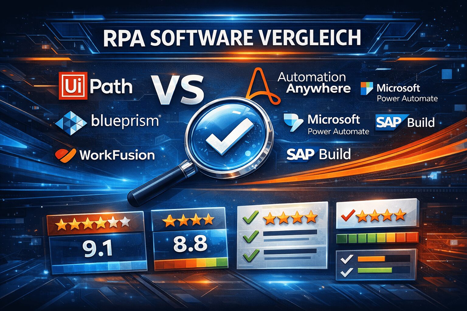 RPA Software Vergleich 2026 - Die 10 besten Automatisierungs-Tools im direkten Test mit Bewertungen und Preisvergleich